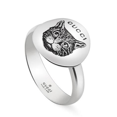 gucci black white cat ring|blind for love Gucci earrings.